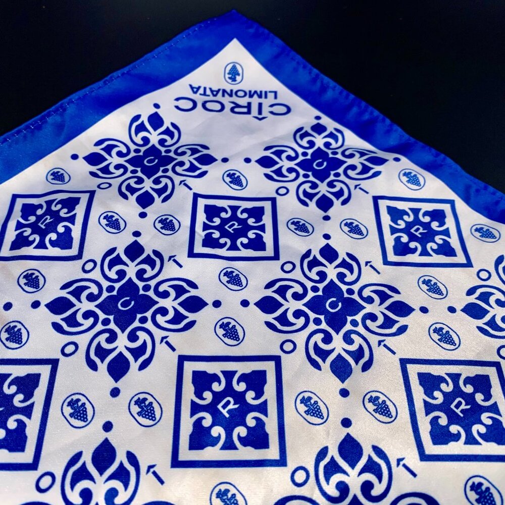 Limited Edition Cîroc Limonata Silk Pocket Squares (#1: Blue / #2: Yellow)